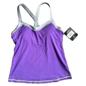 NWT Sofibella, small, tank top, spaghetti strap,racer back, padded built-in bra